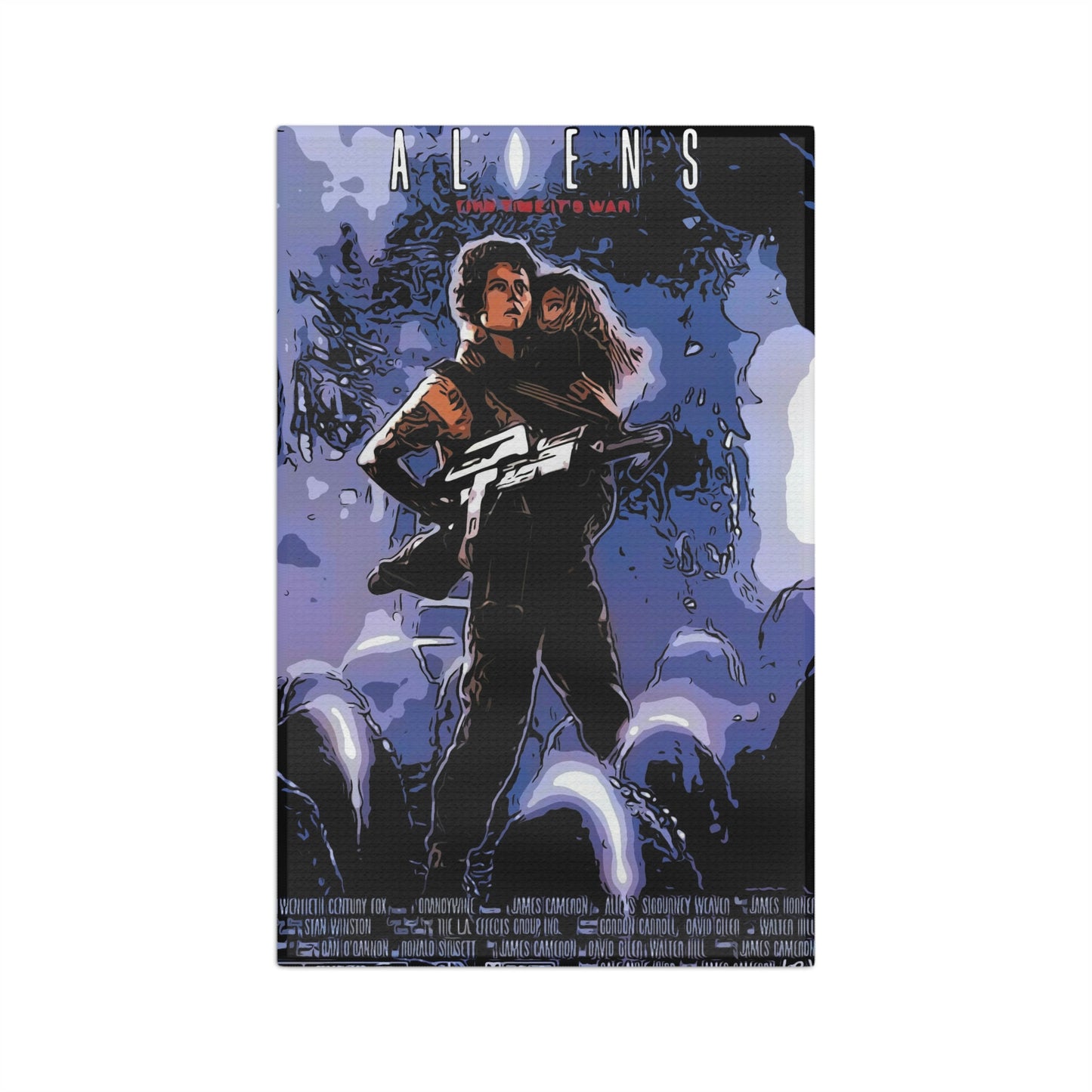 Soft Tea Towel Aliens Movie Poster
