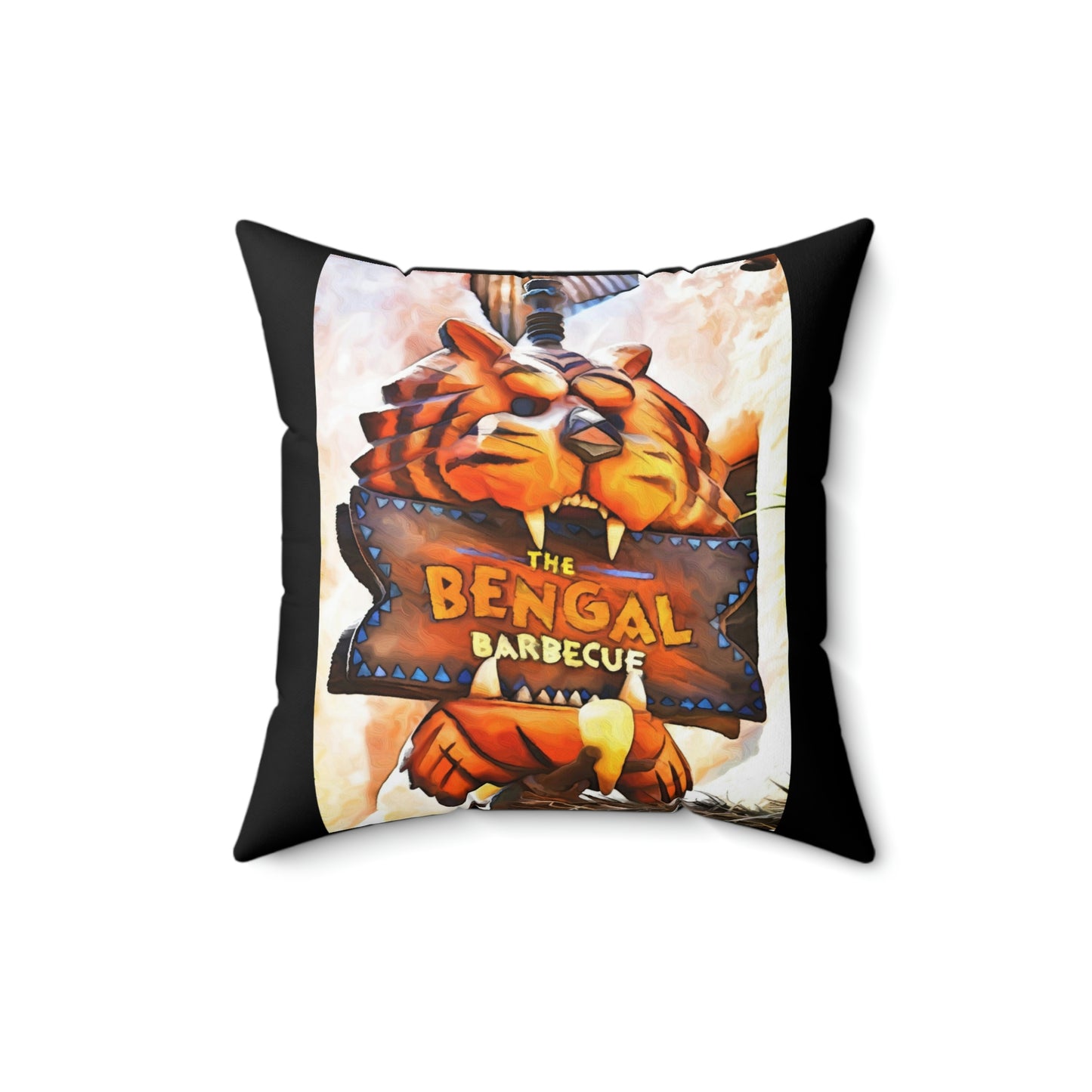 Spun Polyester Square Pillow Disneyland ~Bangle BBQ~