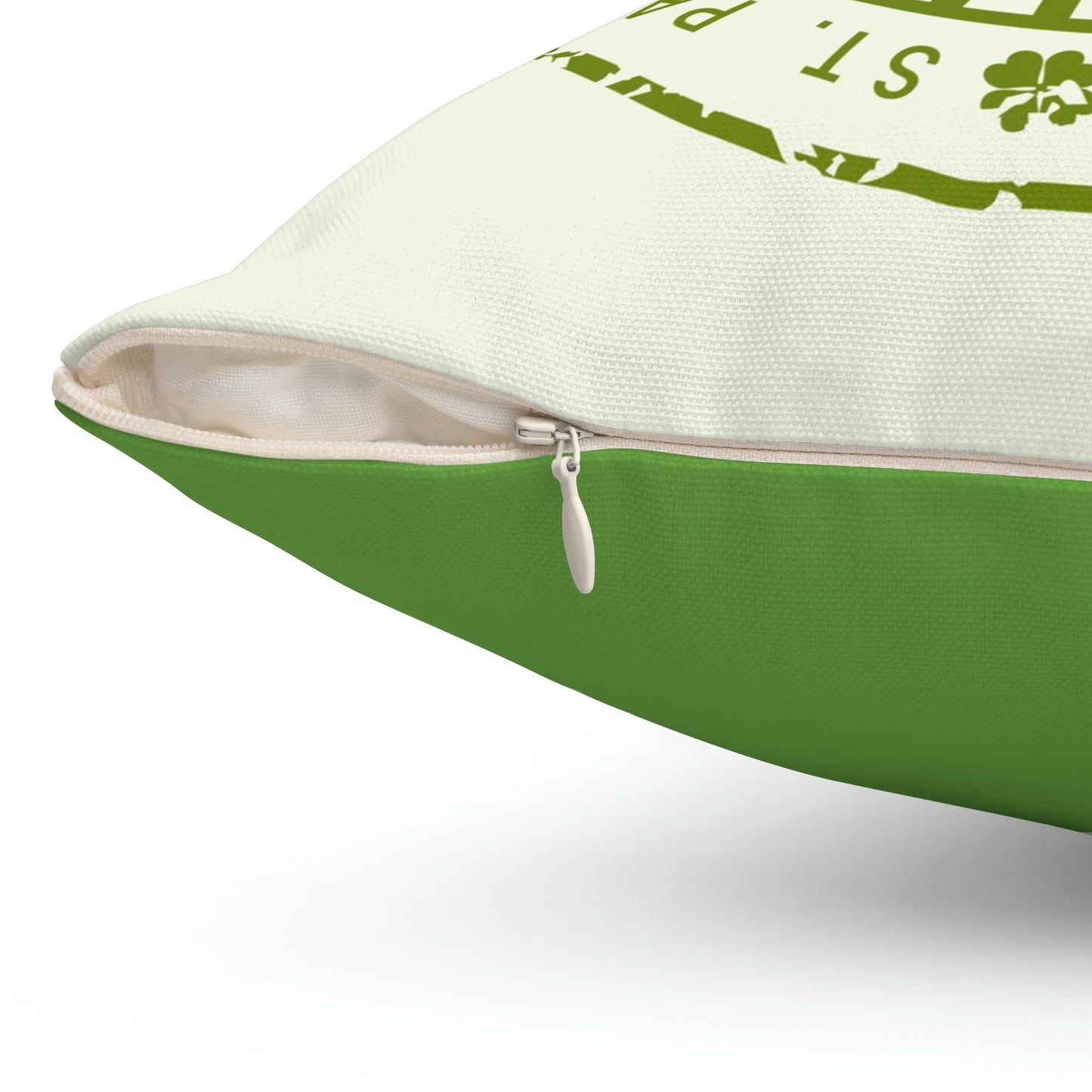 Spun Polyester Square Pillow St. Patrick's Day grungy rubber stamp
