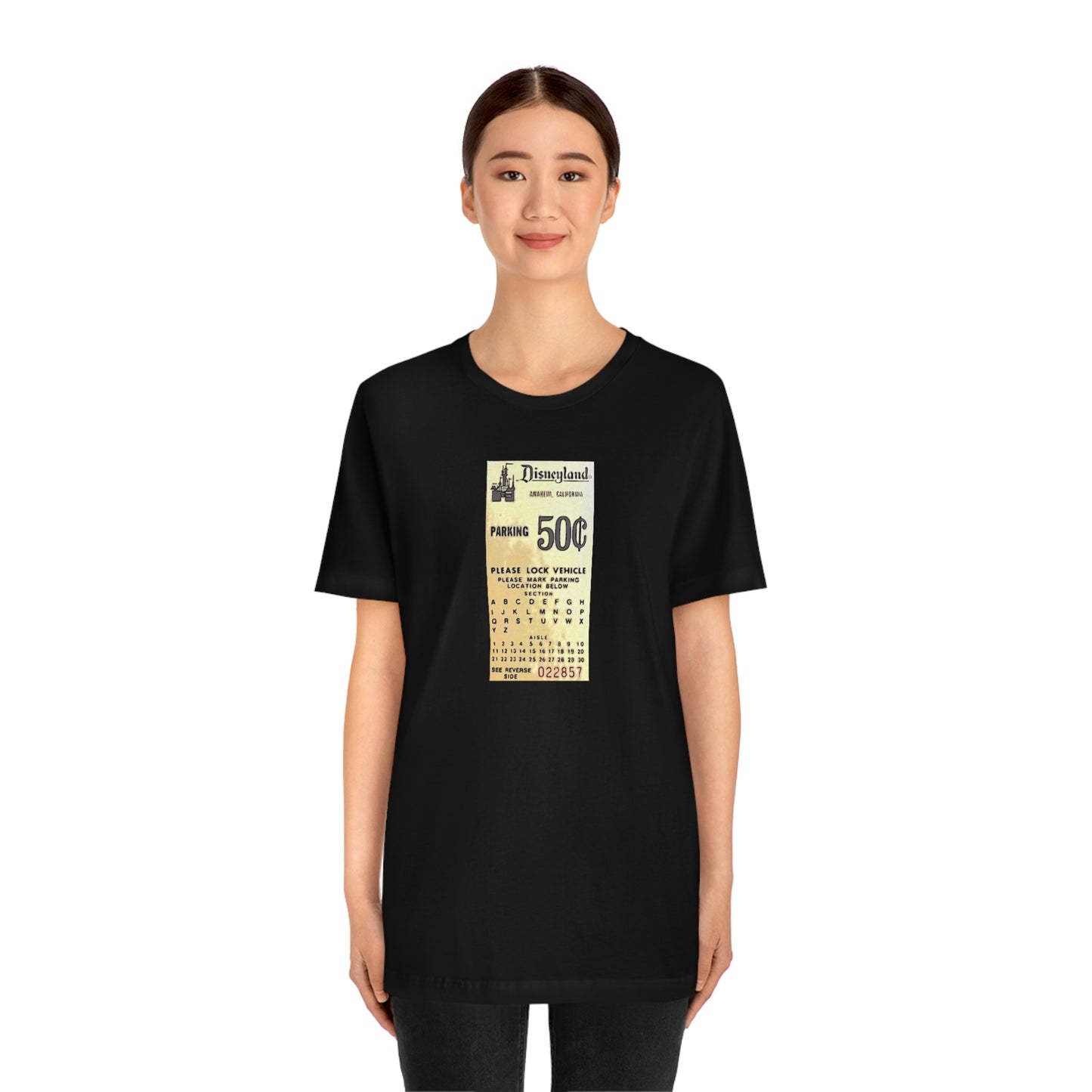 Unisex Jersey Short Sleeve Tee Disneyland vintage ticket stub - Parking