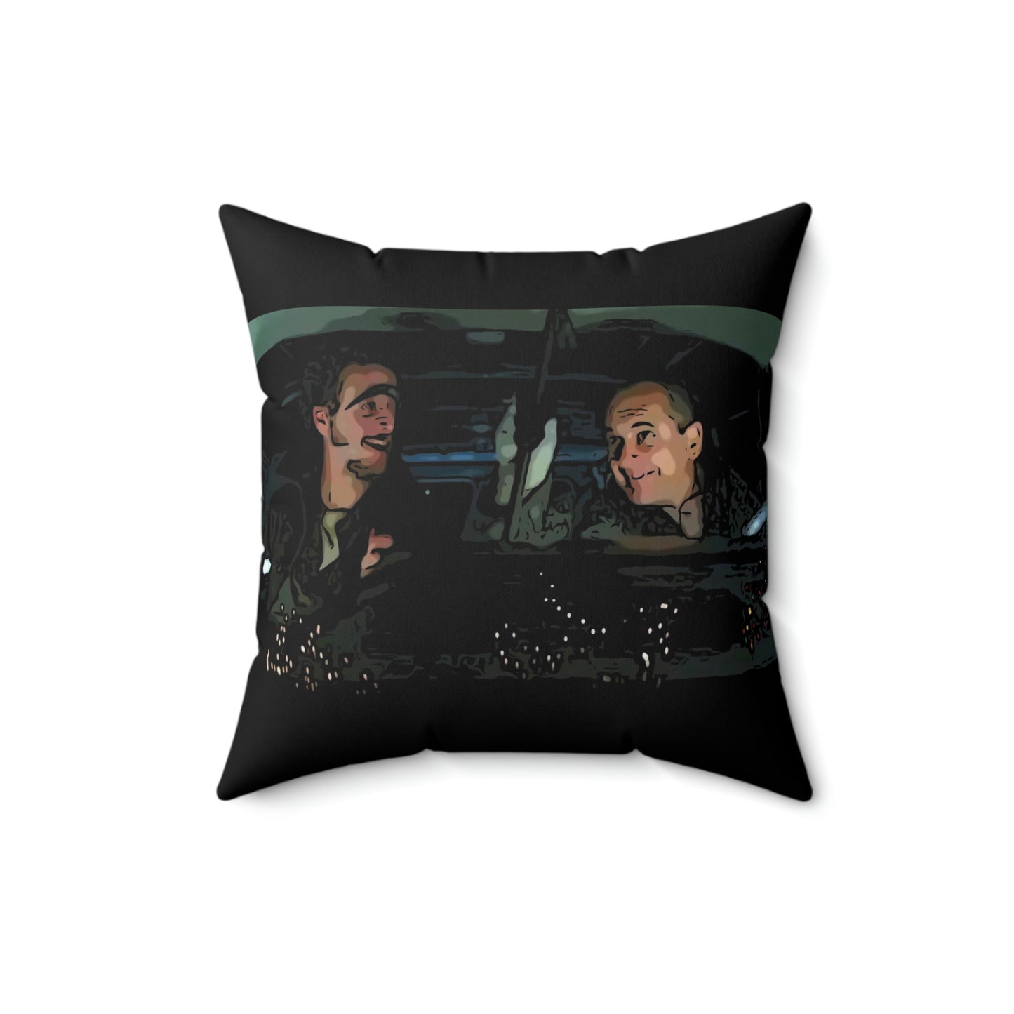 Spun Polyester Square Pillow ~Home Alone ~Crowbars Up~
