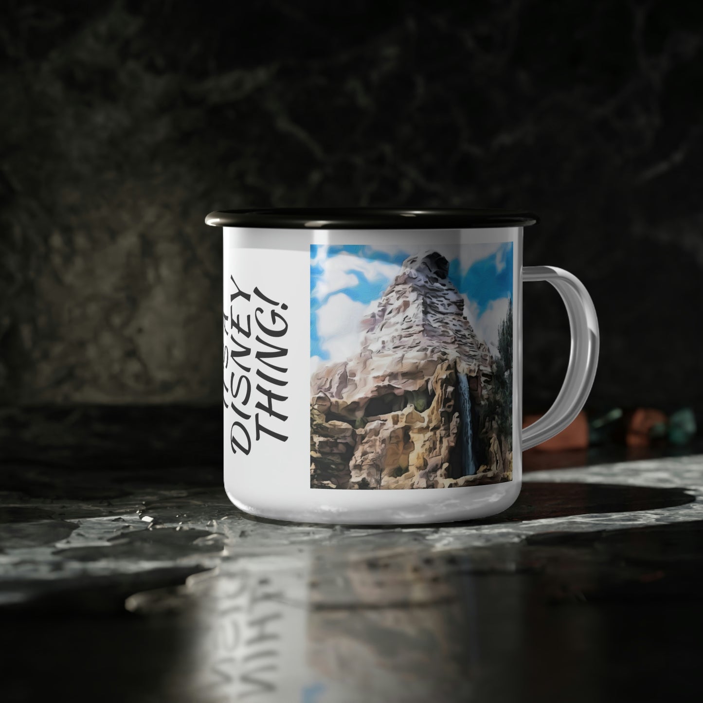 A Enamel Camp Cup Disneyland ~ Matterhorn Bobsleds ~ It's A Disney Thing!