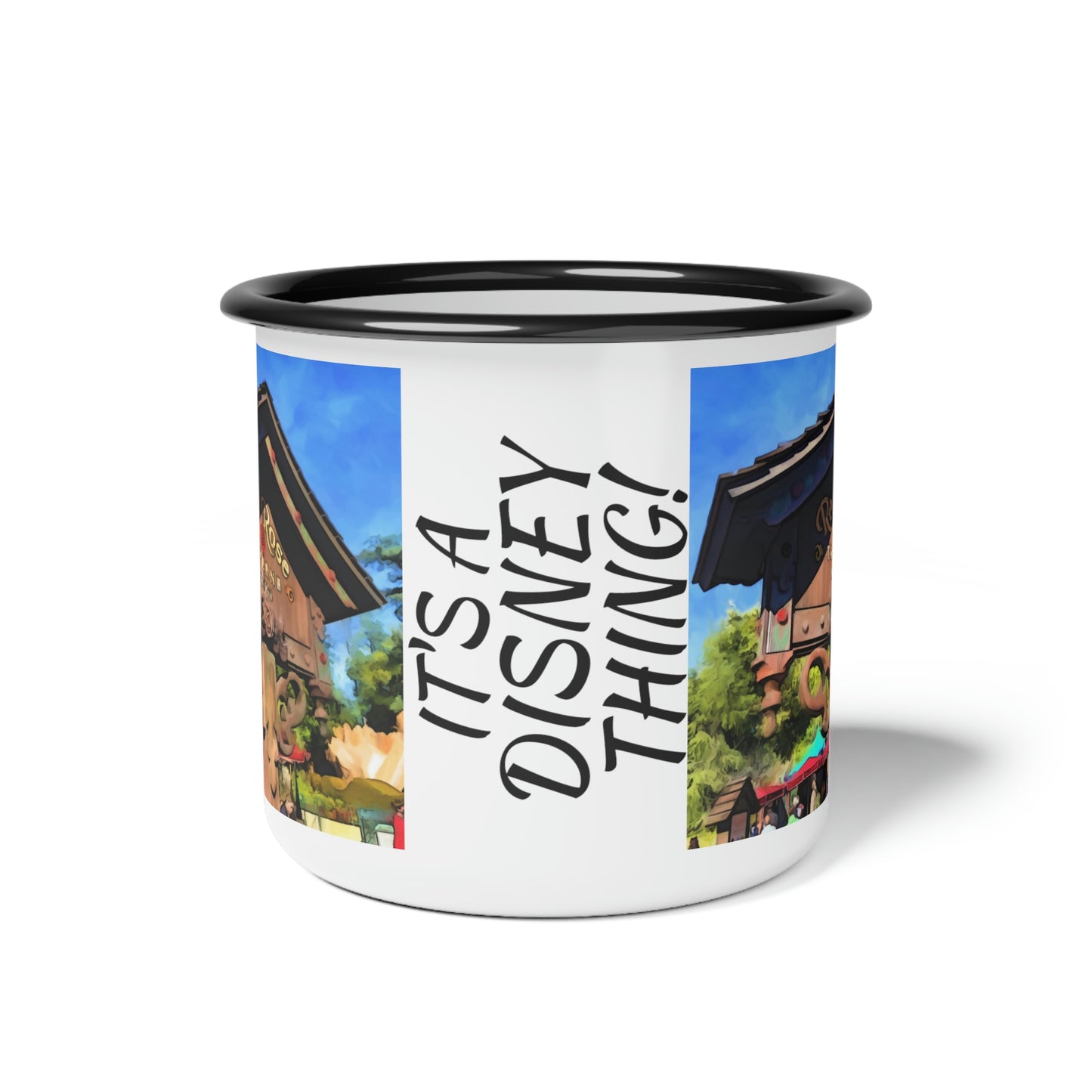 A Enamel Camp Cup Disneyland ~Red Rose Tavren~ It's A Disney Thing!