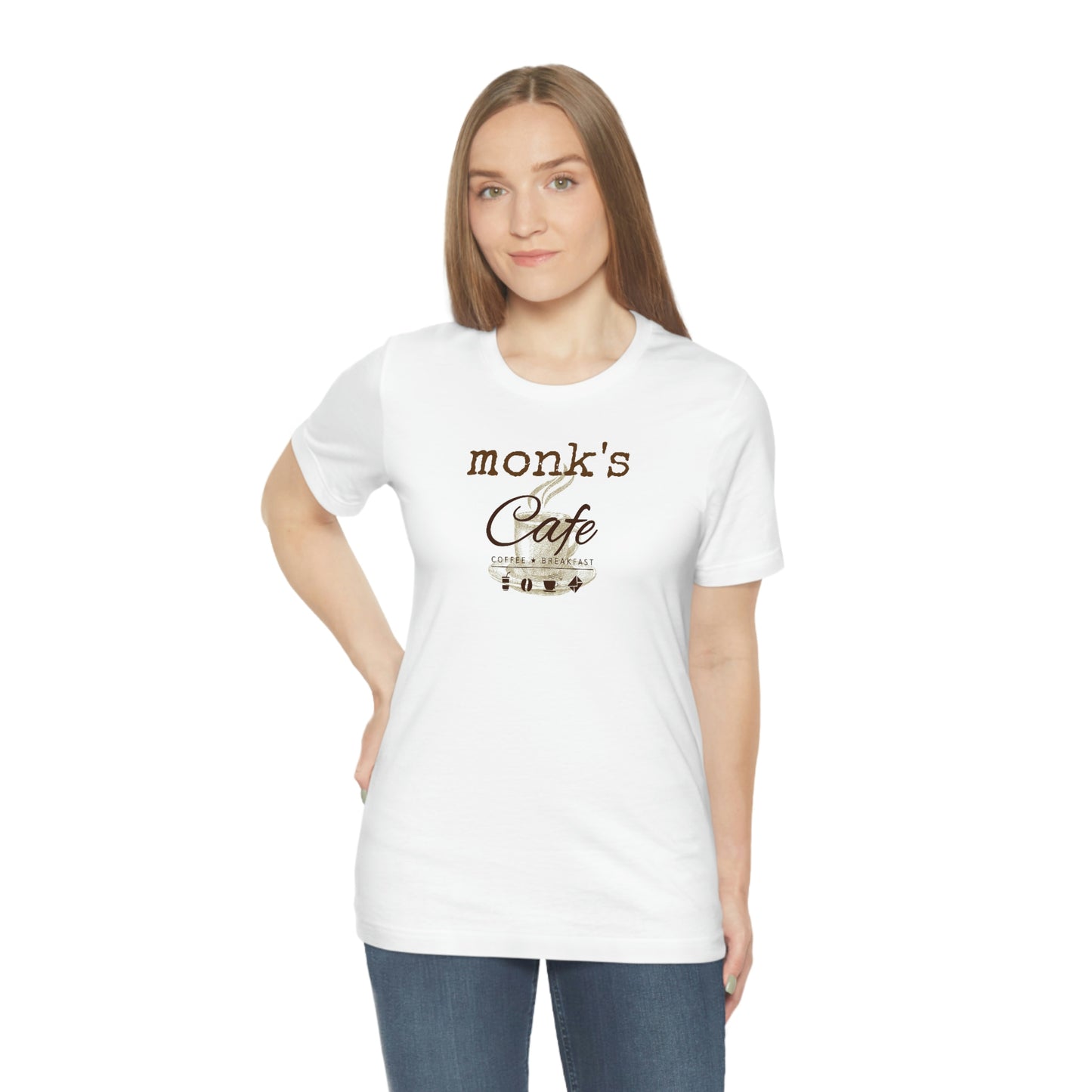 Unisex Jersey Short Sleeve Tee Seinfeld "Monk's Cafe"