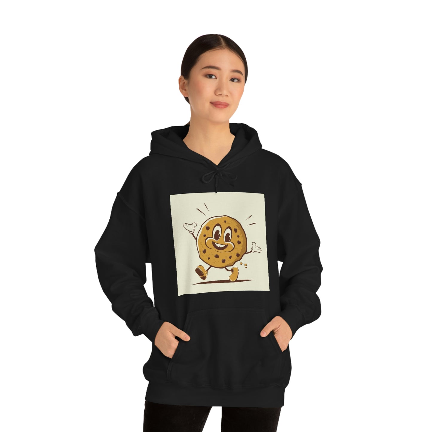 Unisex Heavy Blend™ Hooded Sweatshirt funny retro cartoon illustration cookie