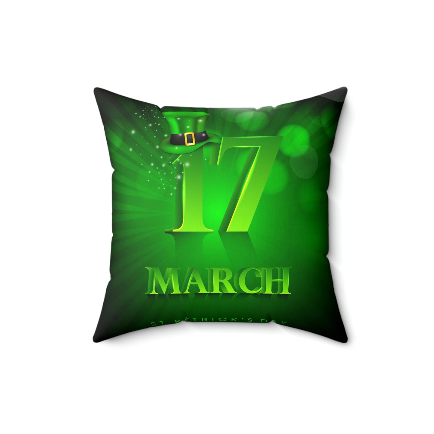 Spun Polyester Square Pillow St. Patrick's Day 17th