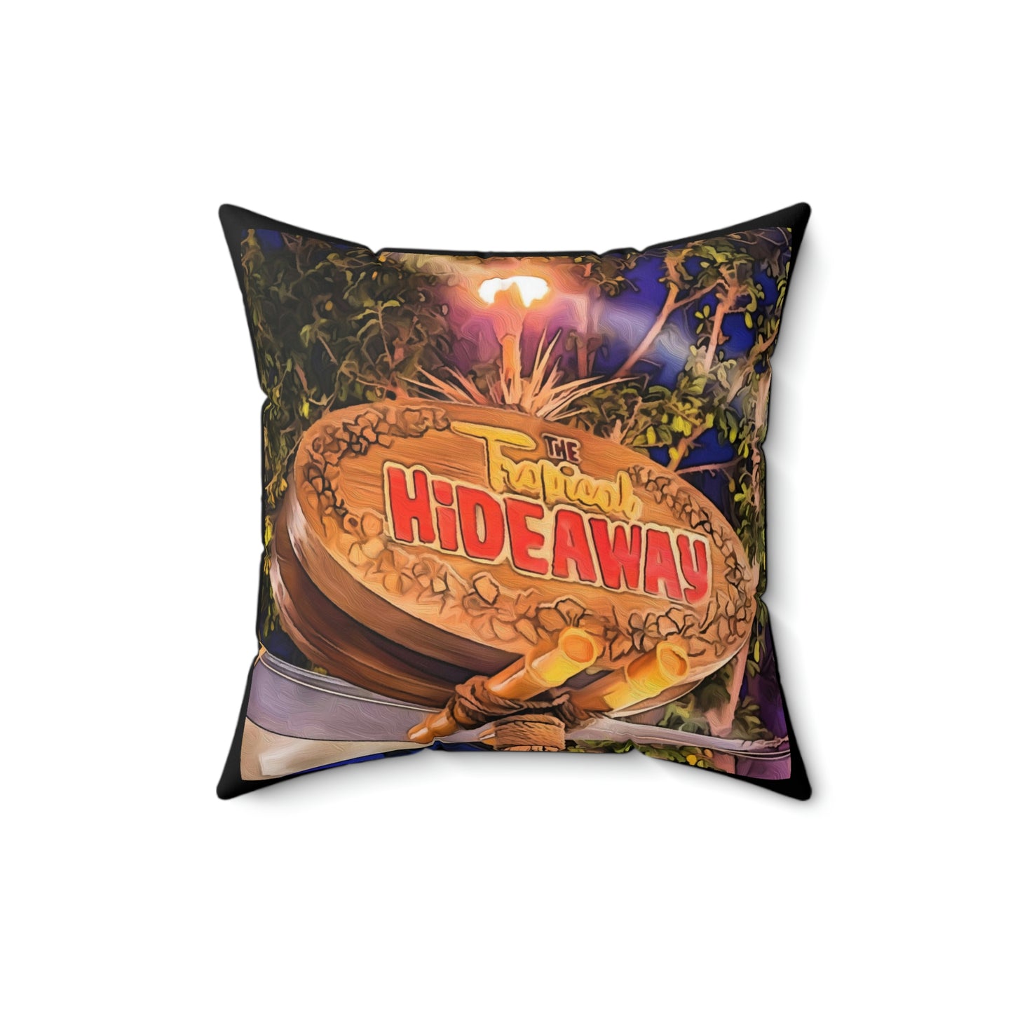Spun Polyester Square Pillow Disneyland ~The Tropical Hideaway~
