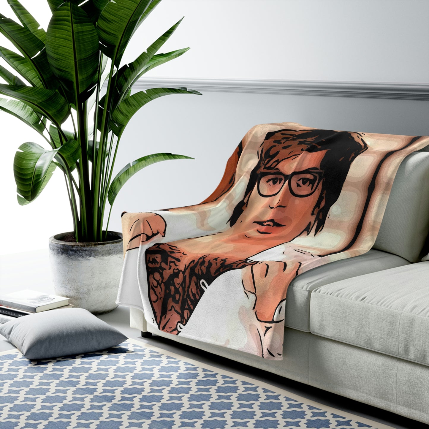 Velveteen Plush Blanket Austin Powers