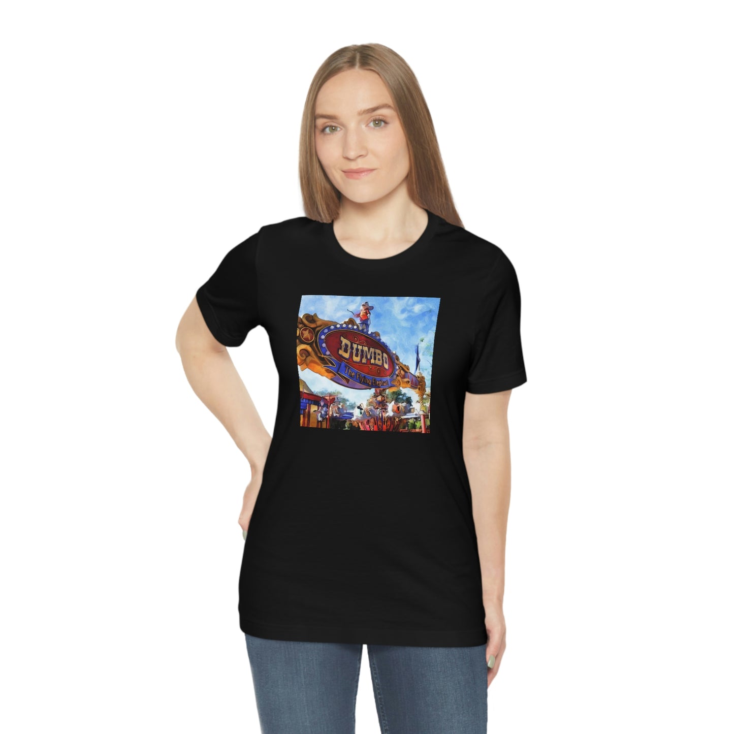 Unisex Jersey Short Sleeve Tee DISNEYLAND DUMBO FLYING Elephant