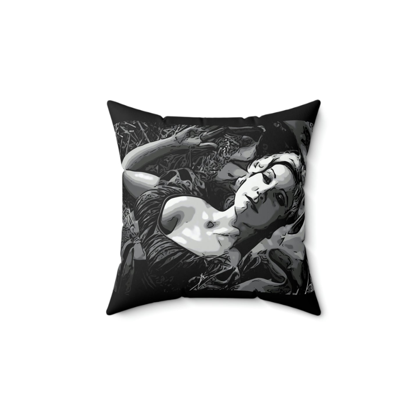 Spun Polyester Square Pillow ~Young Frankenstein ~Inga~
