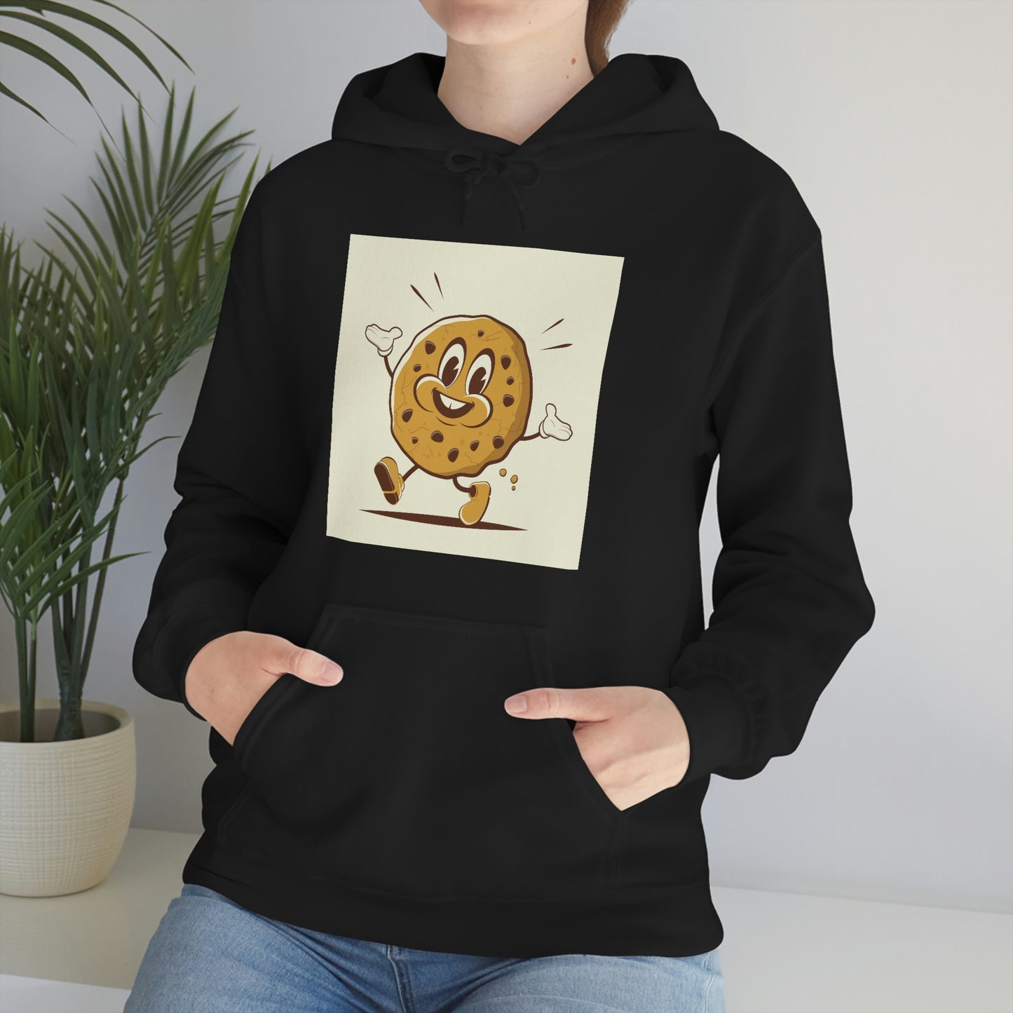 Unisex Heavy Blend™ Hooded Sweatshirt funny retro cartoon illustration cookie