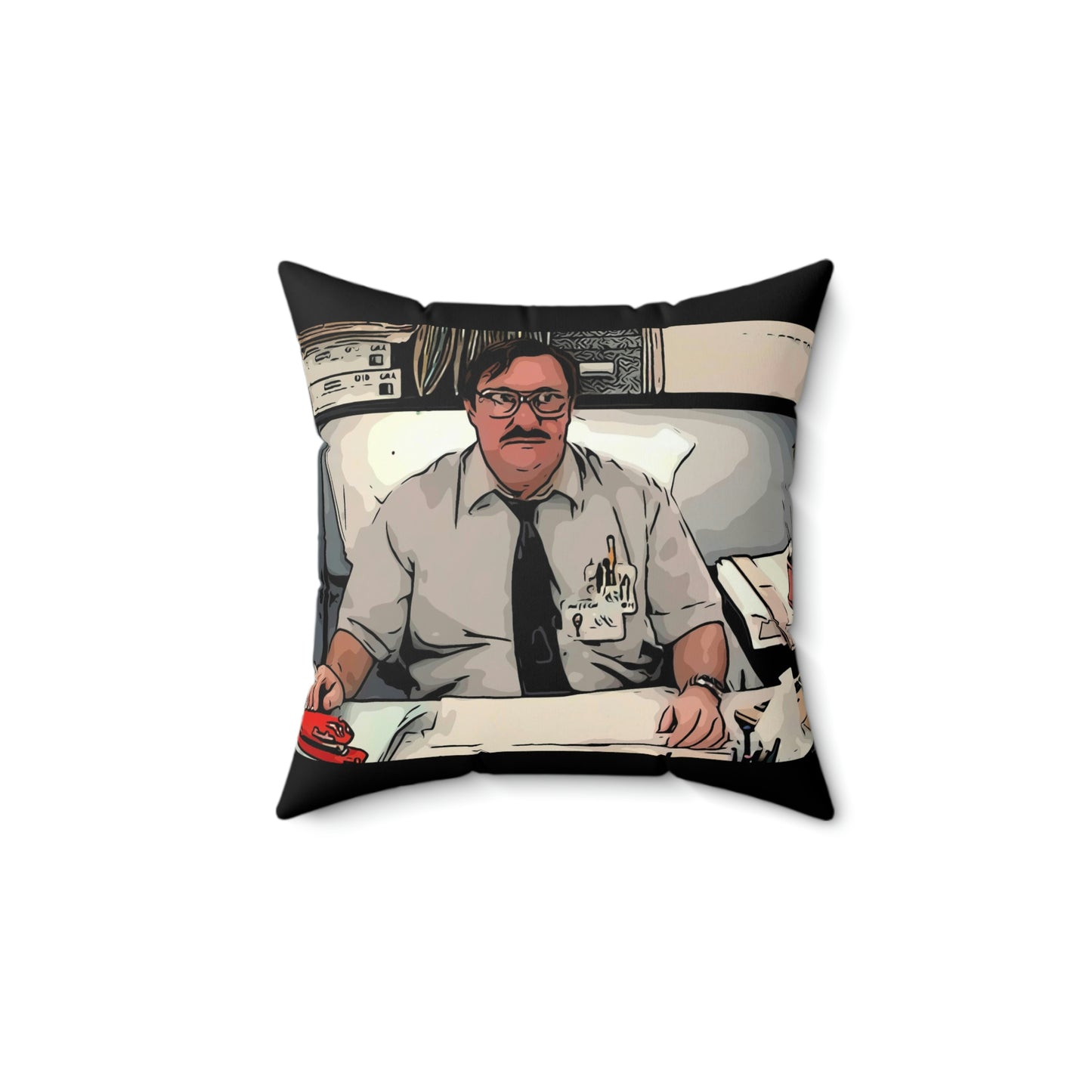 Spun Polyester Square Pillow ~Office Space ~ Melvin ~