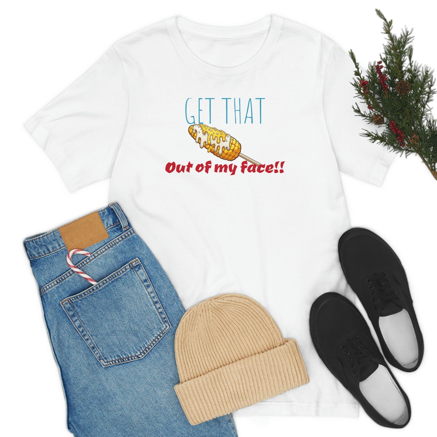 Unisex Jersey Short Sleeve Tee Corn-out of my face