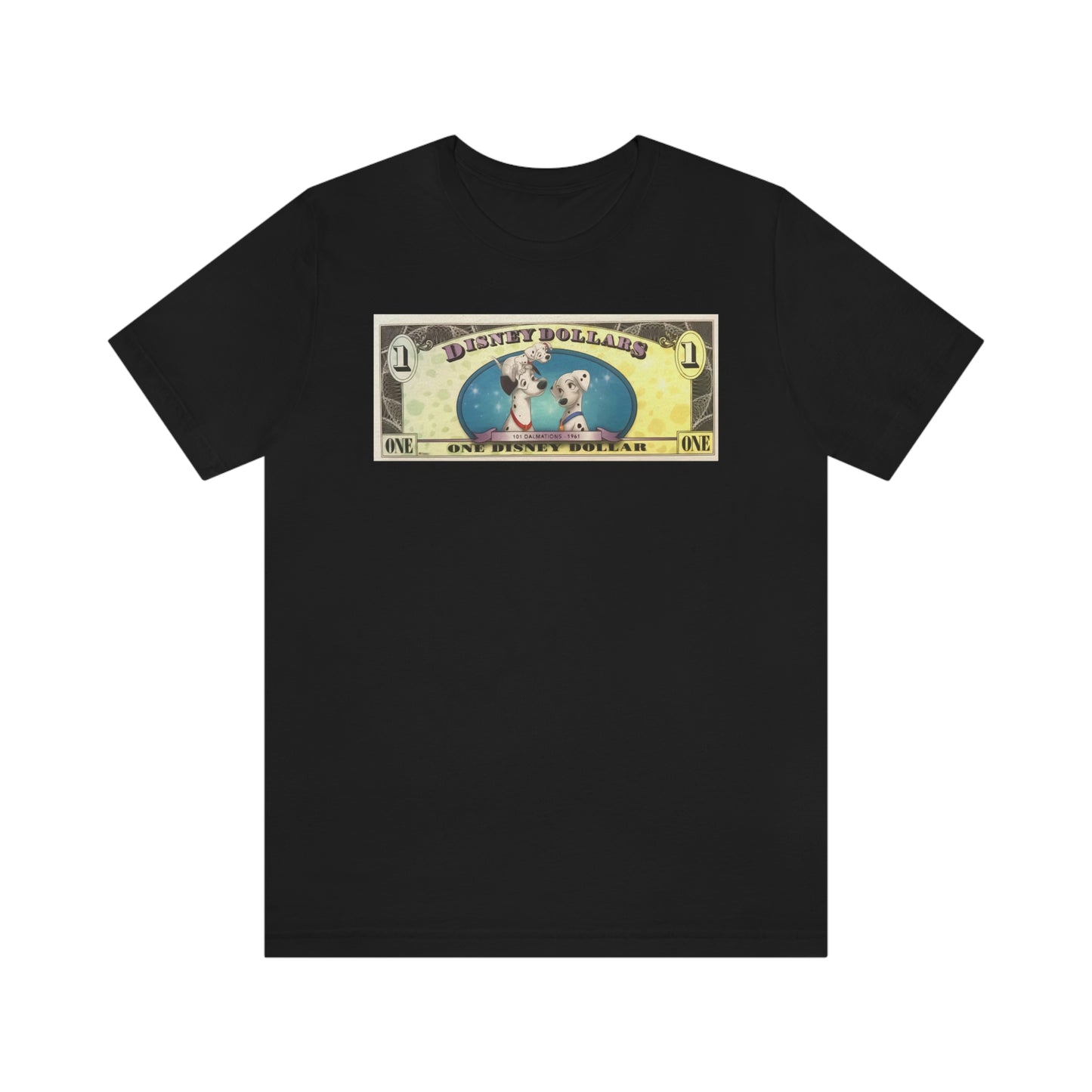 Unisex Jersey Short Sleeve Tee DUSNEYLAND DOLLARS 101 DALMATIONS