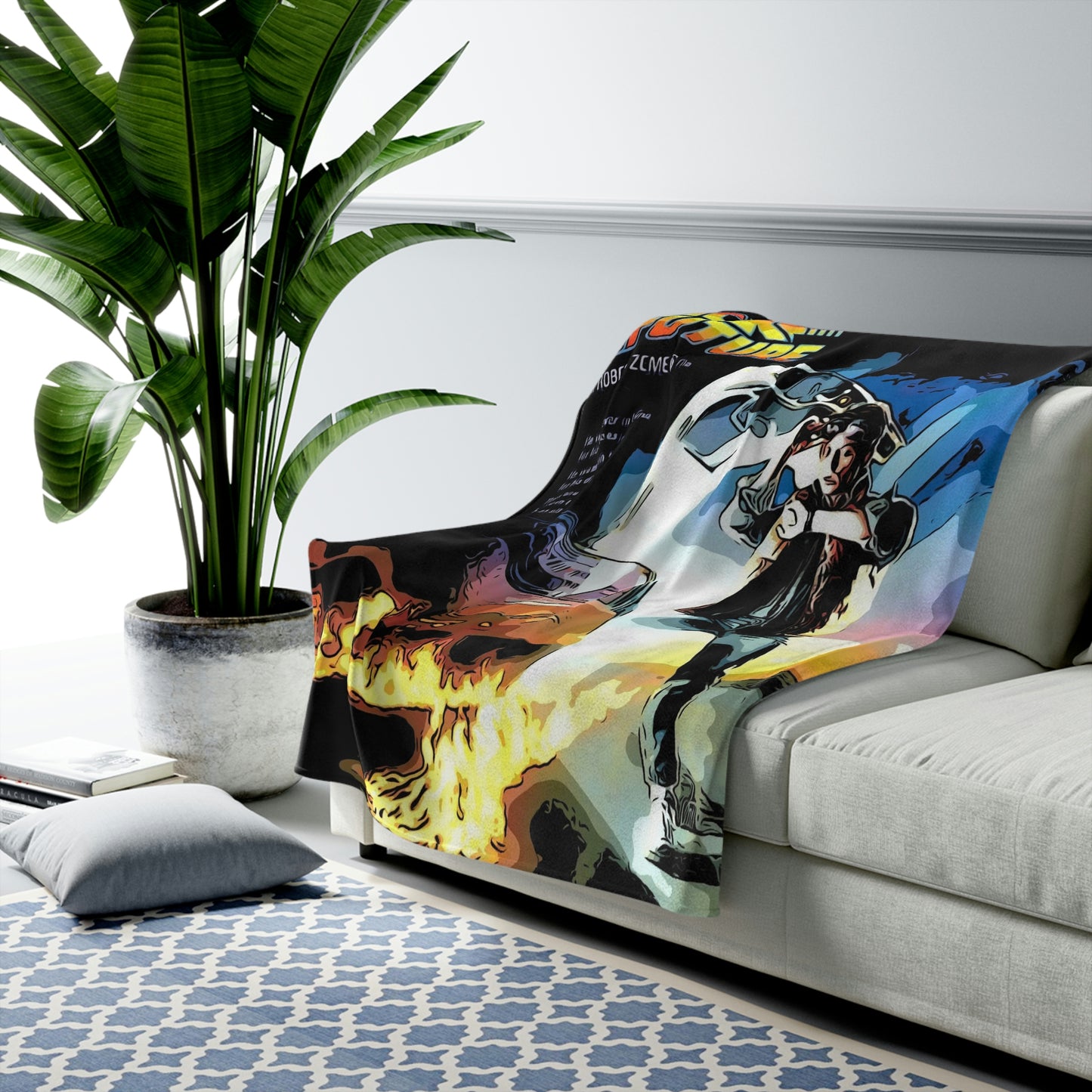 Velveteen Plush Blanket Back to the Future Movie Poster