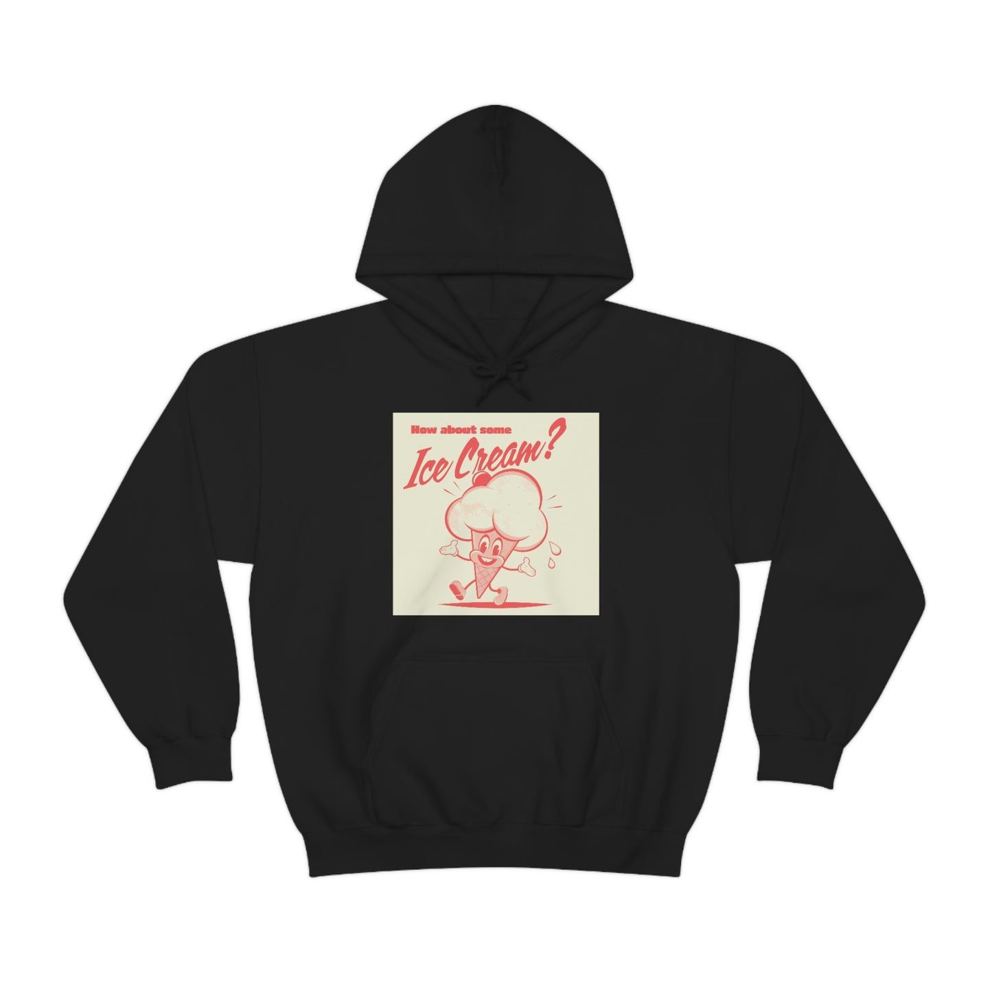 Unisex Heavy Blend™ Hooded Sweatshirt retro cartoon happy Ice Cream