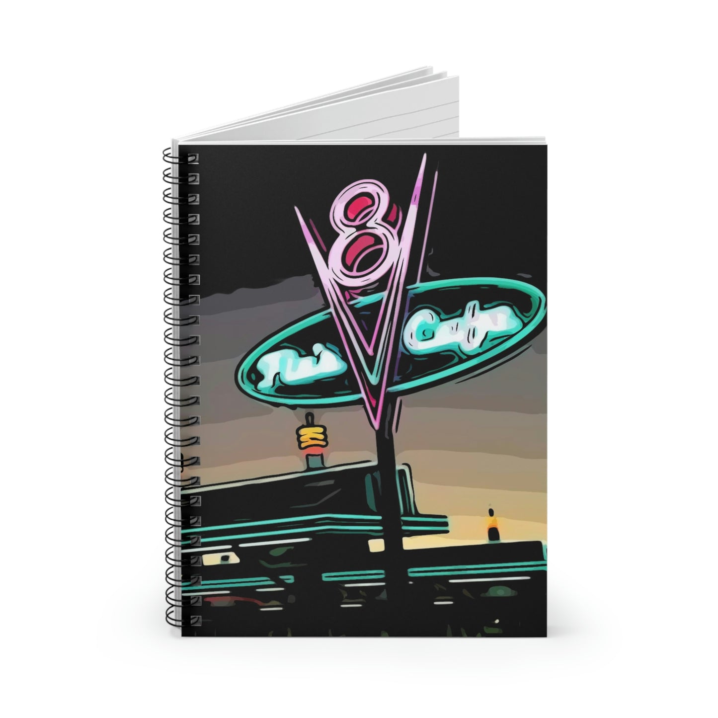 Spiral Notebook - Disneyland DCA Flo's V8 Cafe