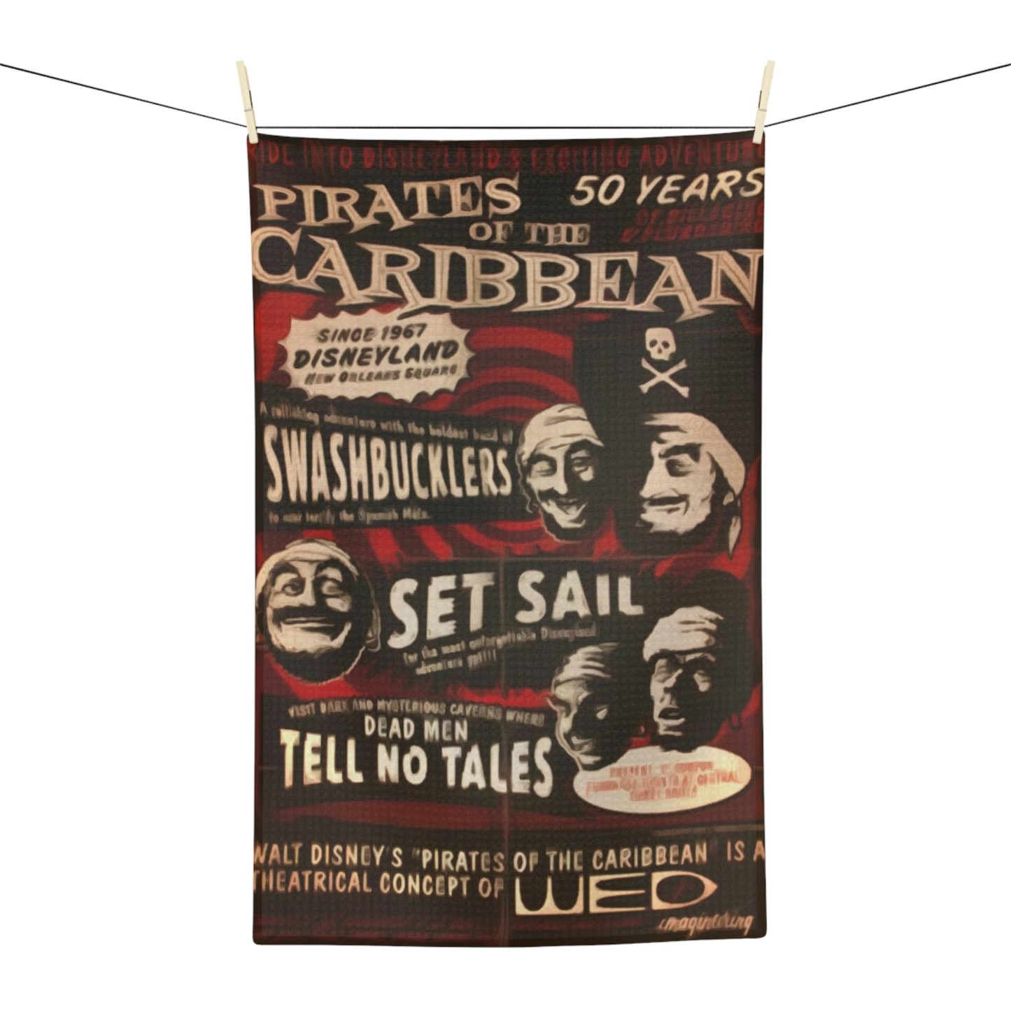 Soft Tea Towel Pirates of the Caribbean ~ Ride ~ Poster