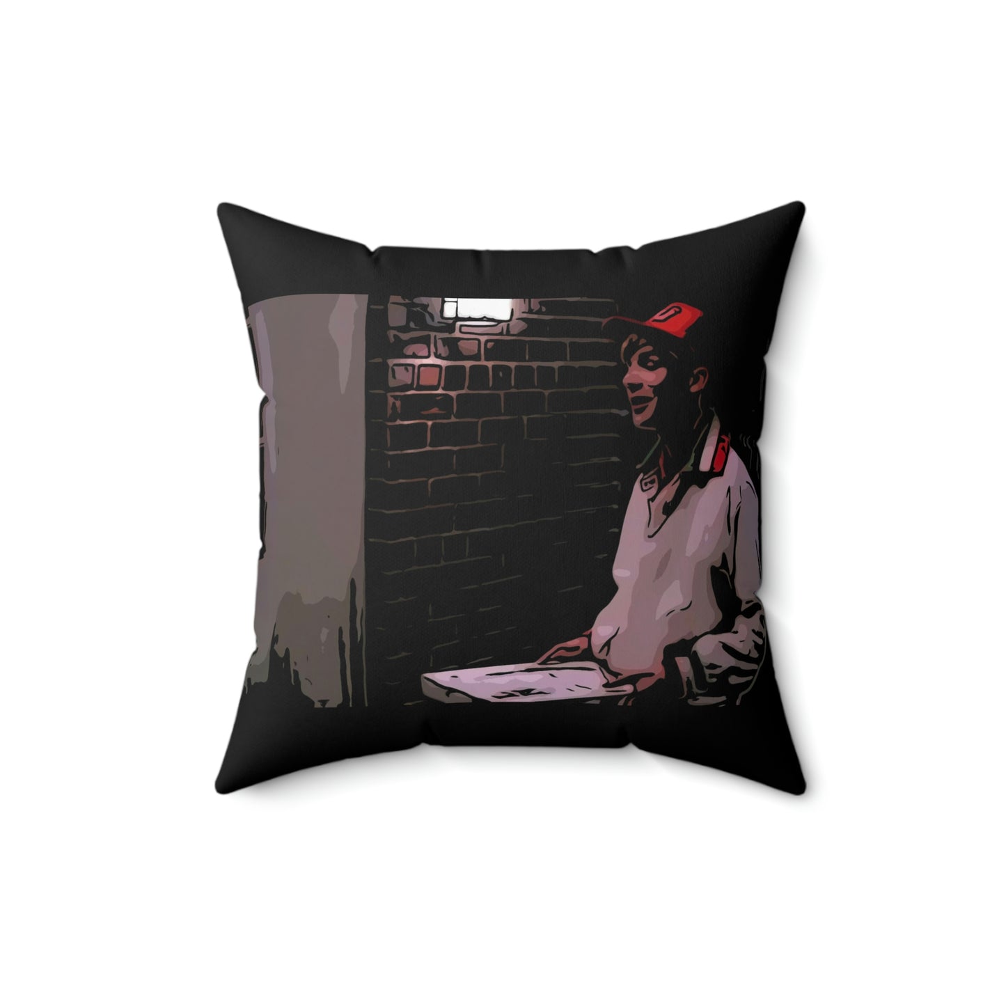 Spun Polyester Square Pillow ~Home Alone ~Little Nero's Pizza~