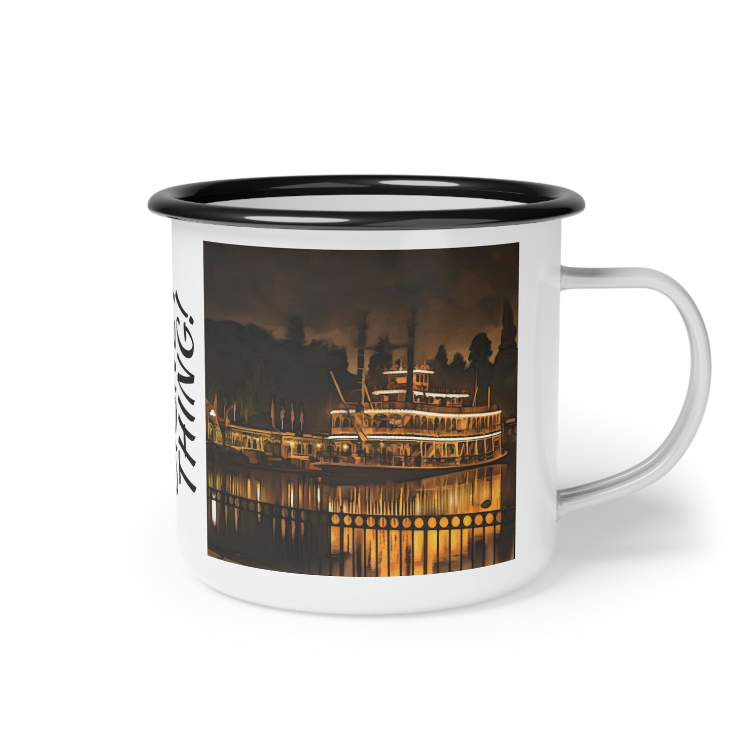 A Enamel Camp Cup Disneyland ~Mark Twain Riverboat~ It's A Disney Thing!