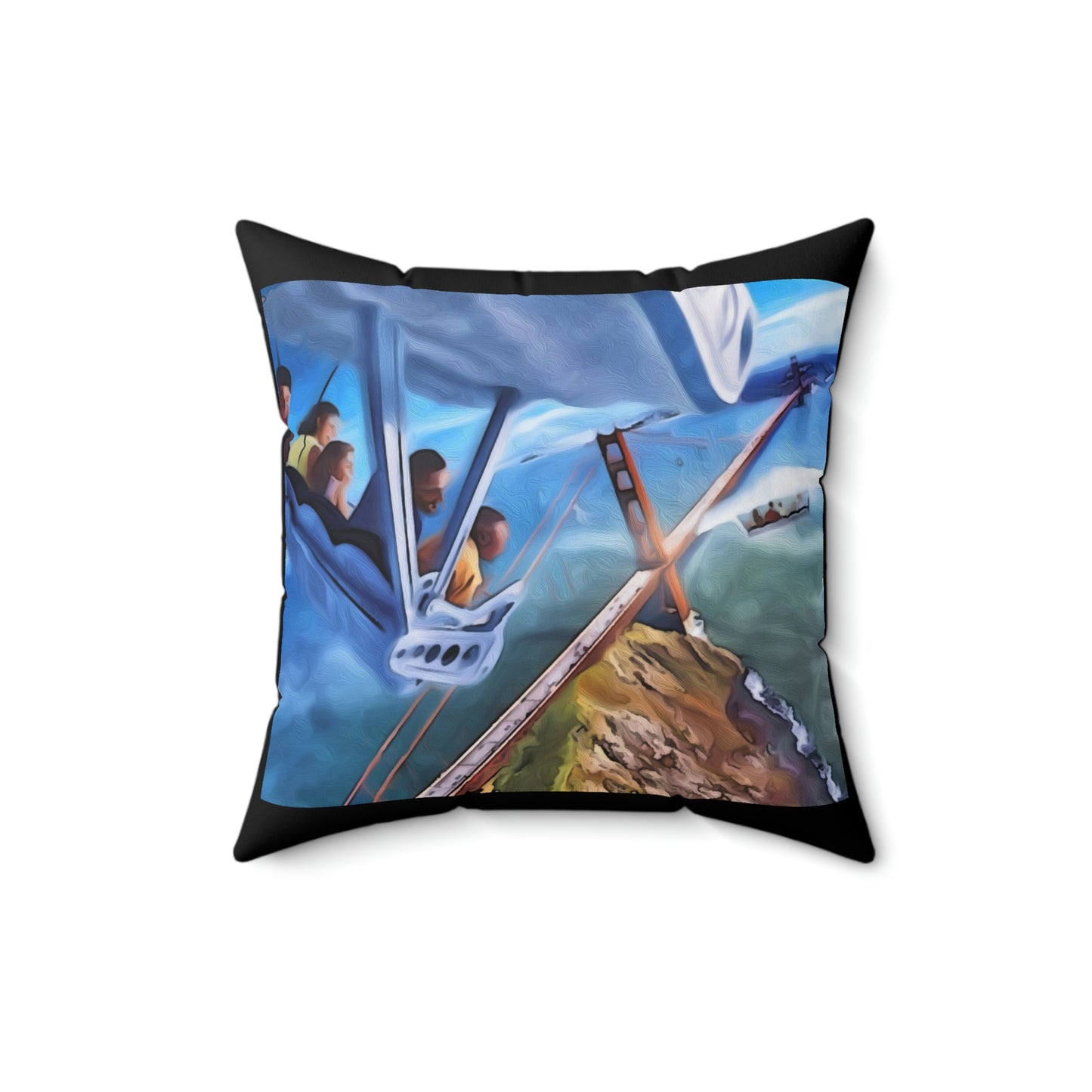 Spun Polyester Square Pillow Disneyland ~Soarin Over California~
