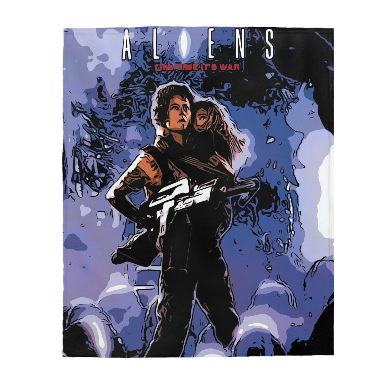 Velveteen Plush Blanket Aliens Movie Poster