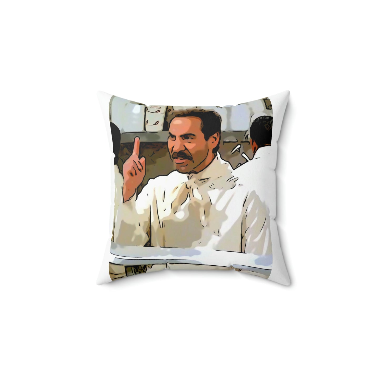 Spun Polyester Square Pillow Seinfeld ~No Soup For You!~
