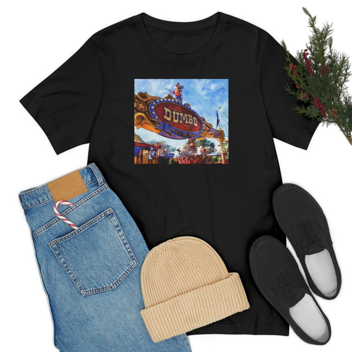 Unisex Jersey Short Sleeve Tee DISNEYLAND DUMBO FLYING Elephant