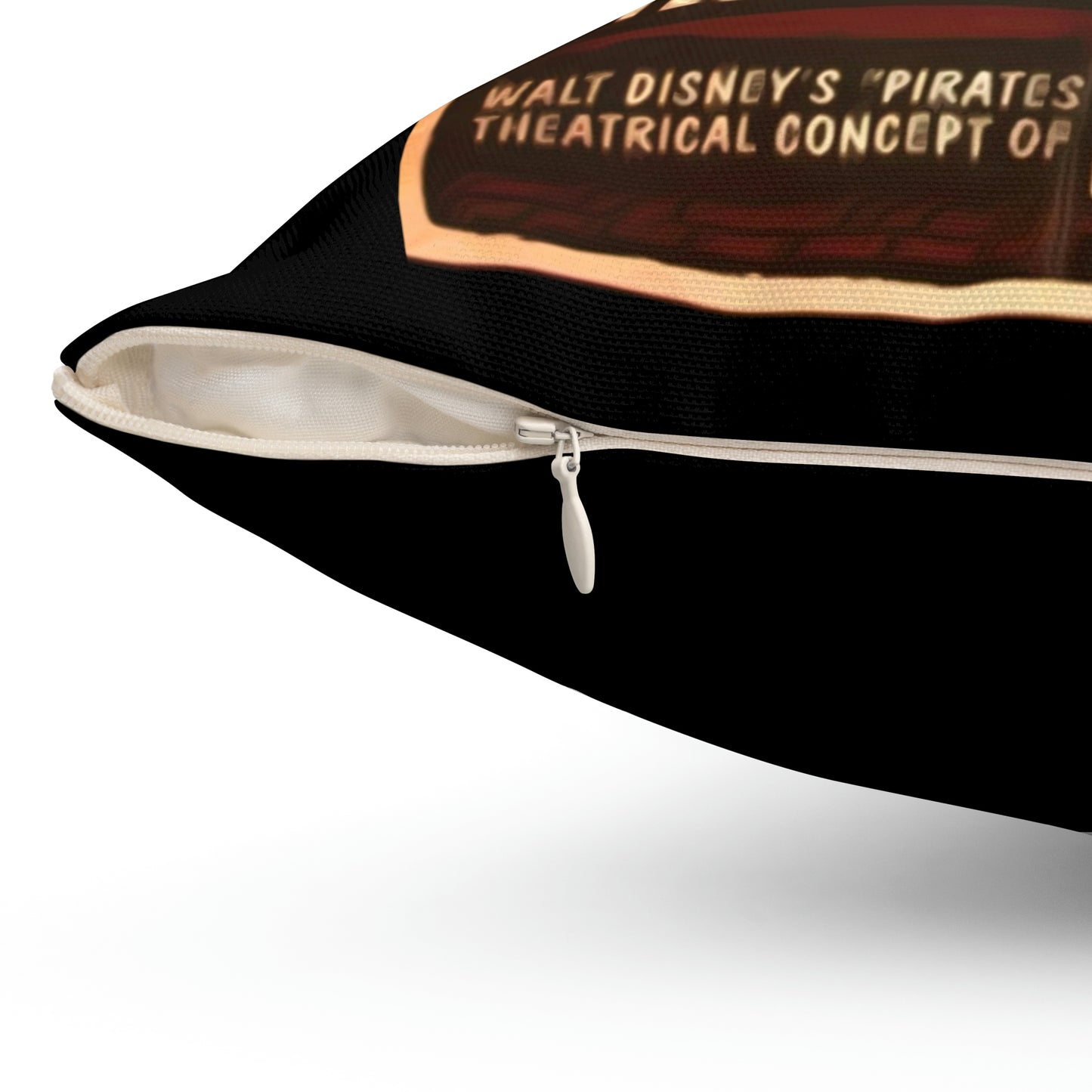 Spun Polyester Square Pillow Disneyland ~Pirates of the Caribbean~ poster