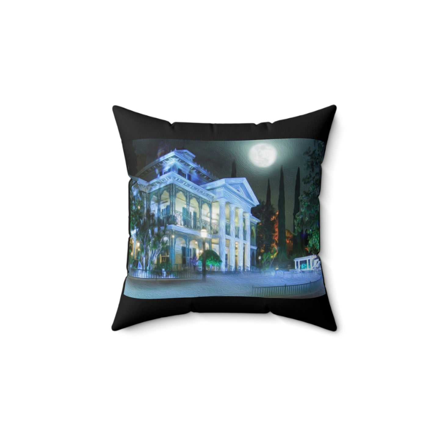 Spun Polyester Square Pillow Disneyland ~The Haunted Mansion~ Ride