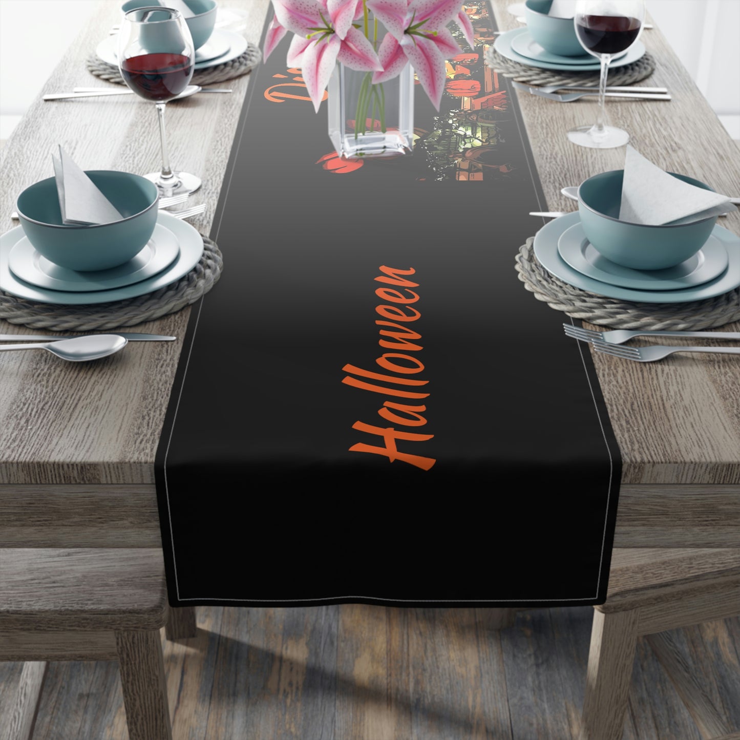 Table Runner (Cotton, Poly) Disneyland ~Halloween~ Front Gate