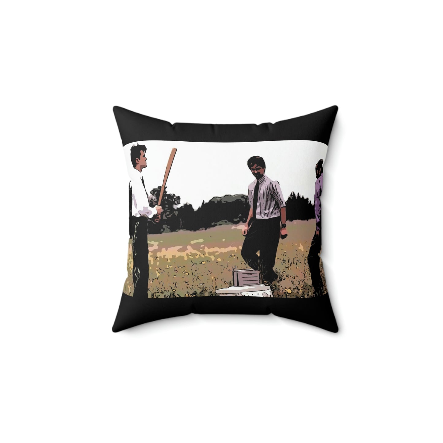 Spun Polyester Square Pillow ~Office Space ~ Paper Jam ~