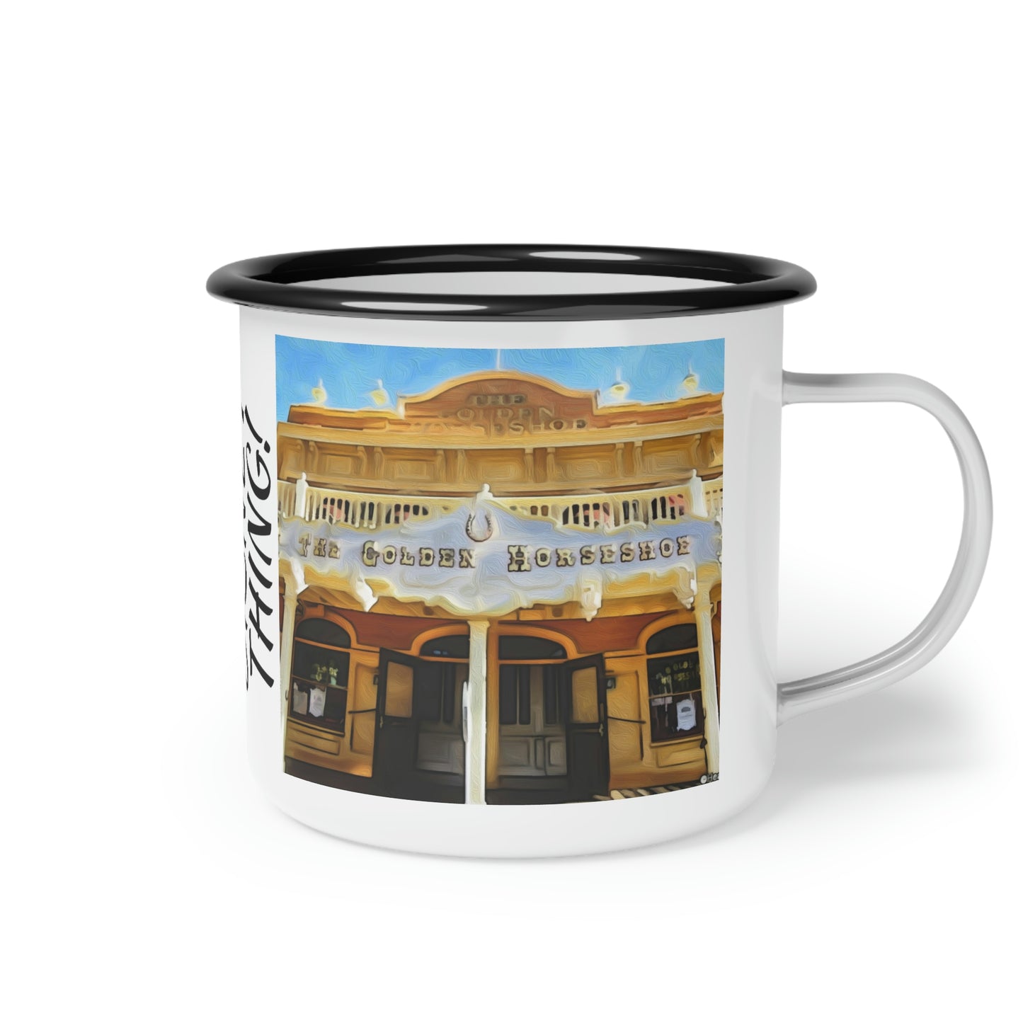 A Enamel Camp Cup Disneyland ~The Golden Horseshoe~ It's A Disney Thing!
