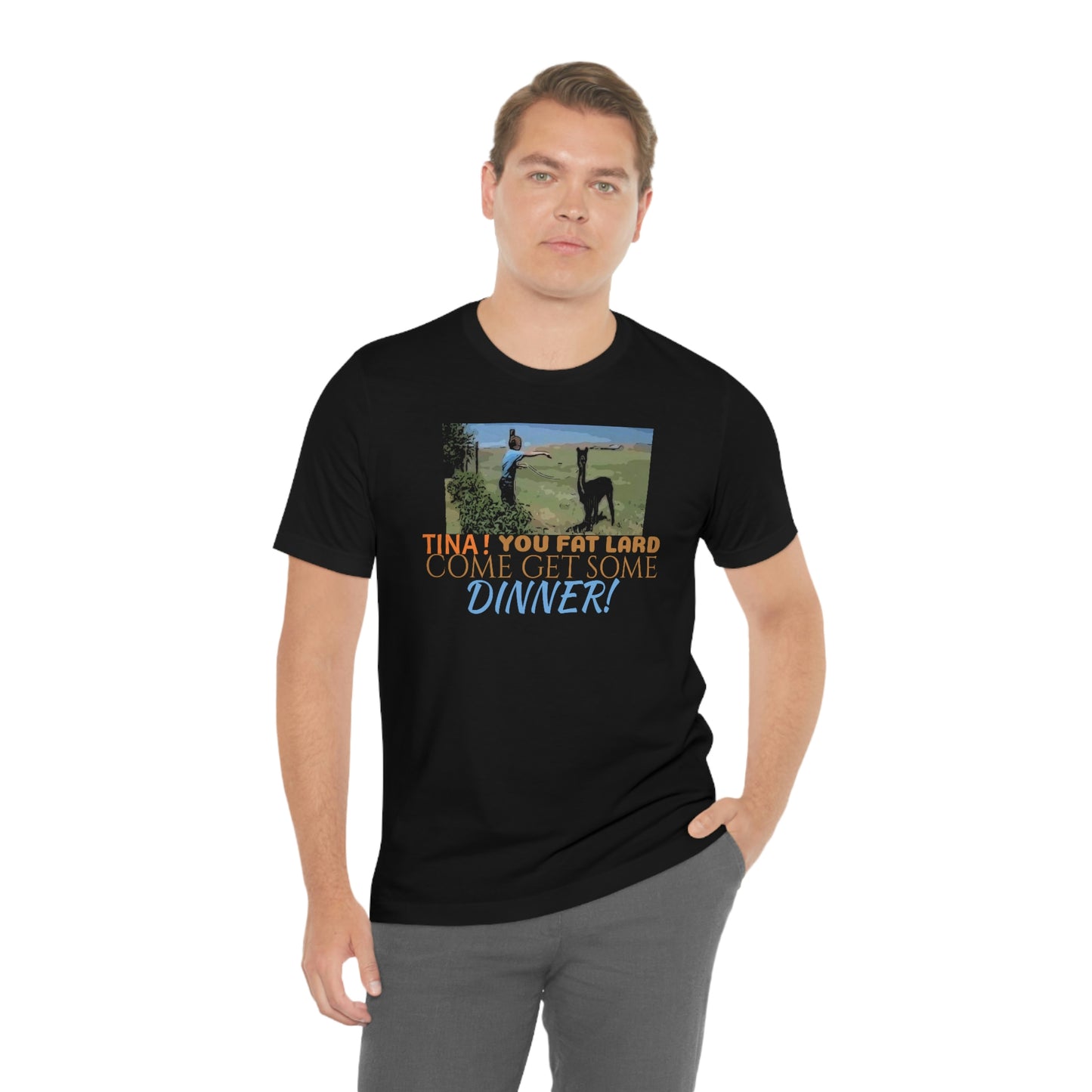Unisex Jersey Short Sleeve Tee Napoleon Dynamite - " Tina. you fat lard"