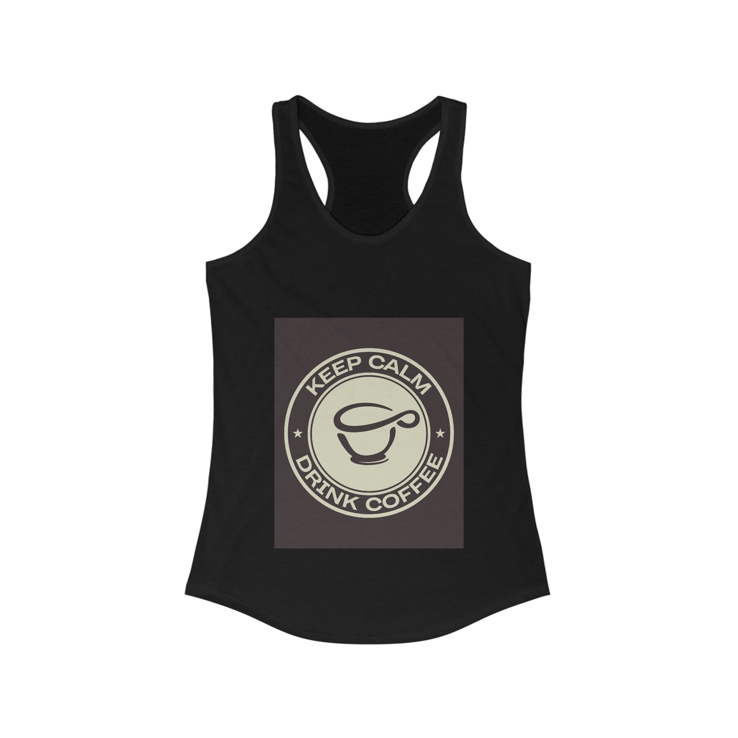 Women's Ideal Racerback Tank Coffee break hipster stylized poster