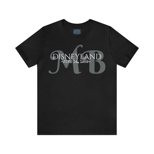 Unisex Jersey Short Sleeve Tee Disneyland Matterhorn bobsleds Opening day 1959