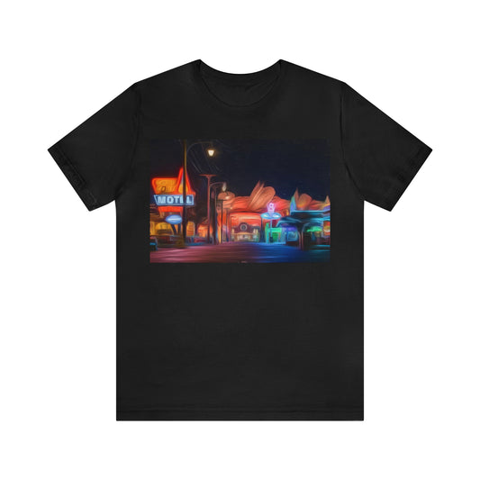 Unisex Jersey Short Sleeve Tee Painting of Disneyland DCA RADIATOR SPRINGS