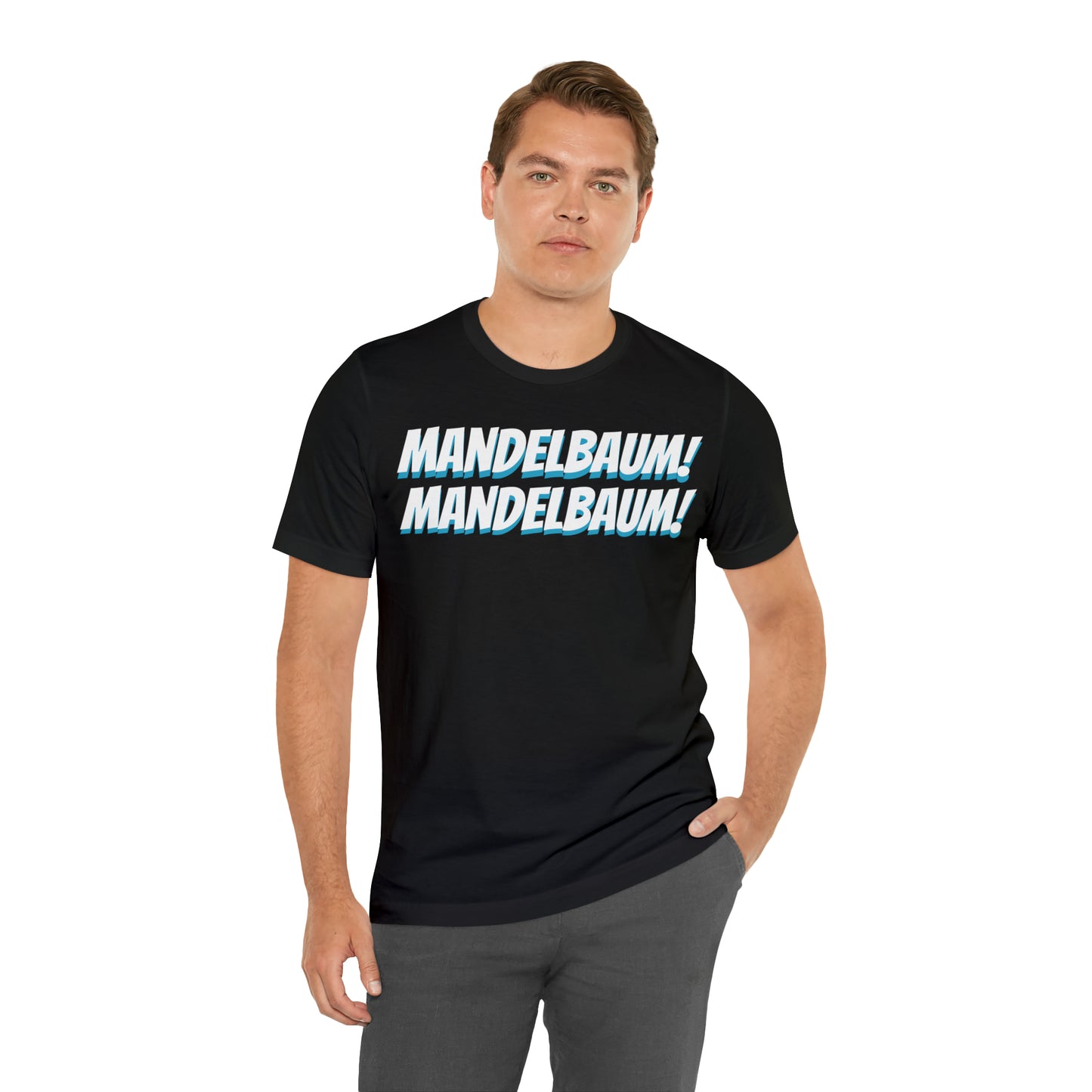 Unisex Jersey Short Sleeve Tee Seinfeld TV Show ~ Mandelbaum!  Mandelbaum!