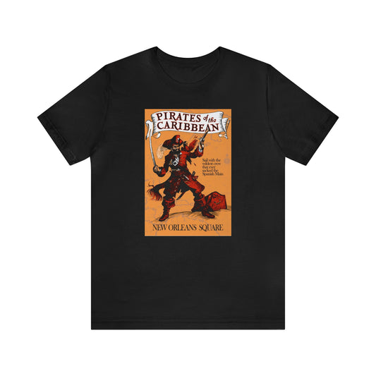 Unisex Jersey Short Sleeve Tee Painting of Disneyland Pirates of the Carribean