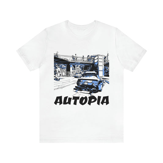 Unisex Jersey Short Sleeve Tee Painting of Disneyland AUTOPIA