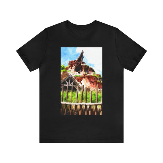 Unisex Jersey Short Sleeve Tee Painting of Disneyland ~ SPLASH MOUNTAIN