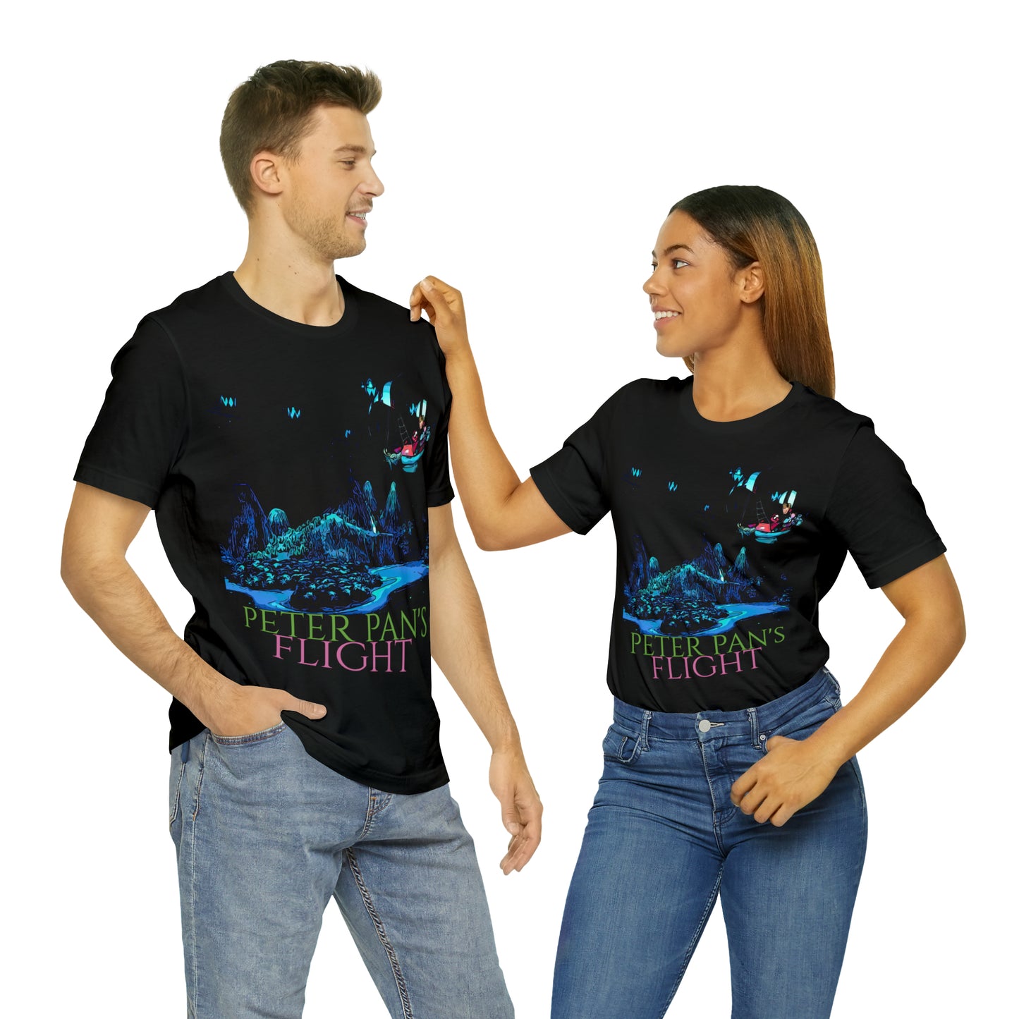 Unisex Jersey Short Sleeve Tee Painting of It's A Disney Thing PETER PANS FLIGHT