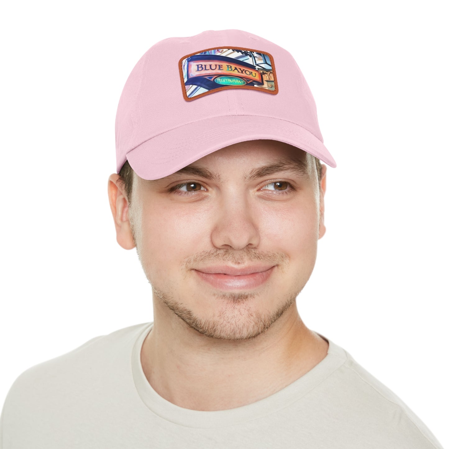 Dad Hat with Leather Patch (Rectangle) Painting of Disneyland Resort Blue Bayou