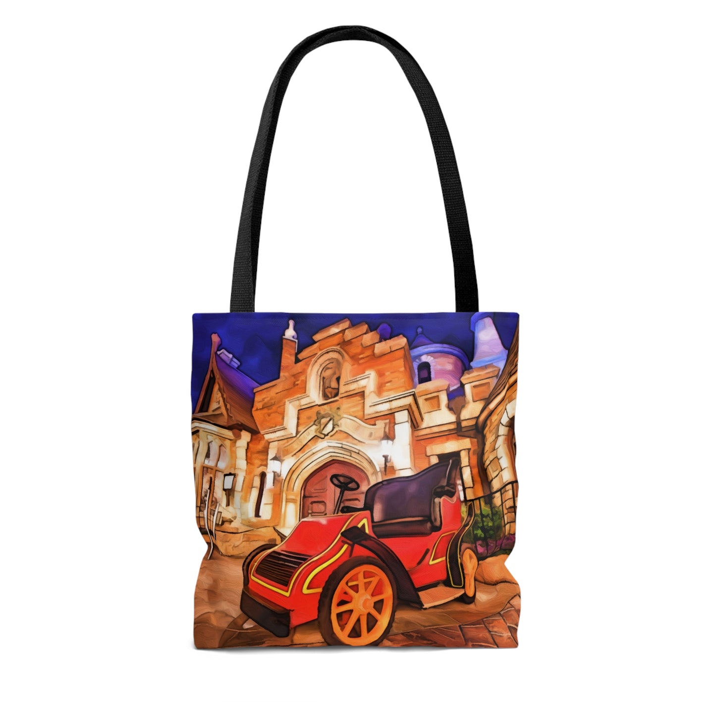 AOP Tote Bag Painting of Disneyland Mr. Toad Wild Ride