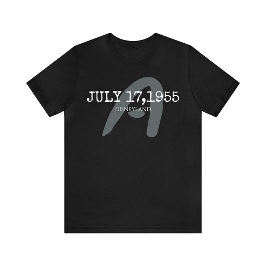 Unisex Jersey Short Sleeve Tee Disneyland Resort Opening Date ~ July 17, 1955