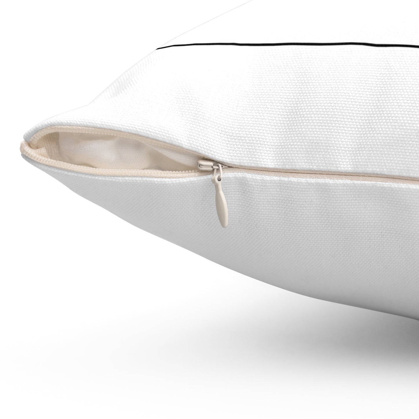 Spun Polyester Square Pillow Continuous line drawing of cup of coffee