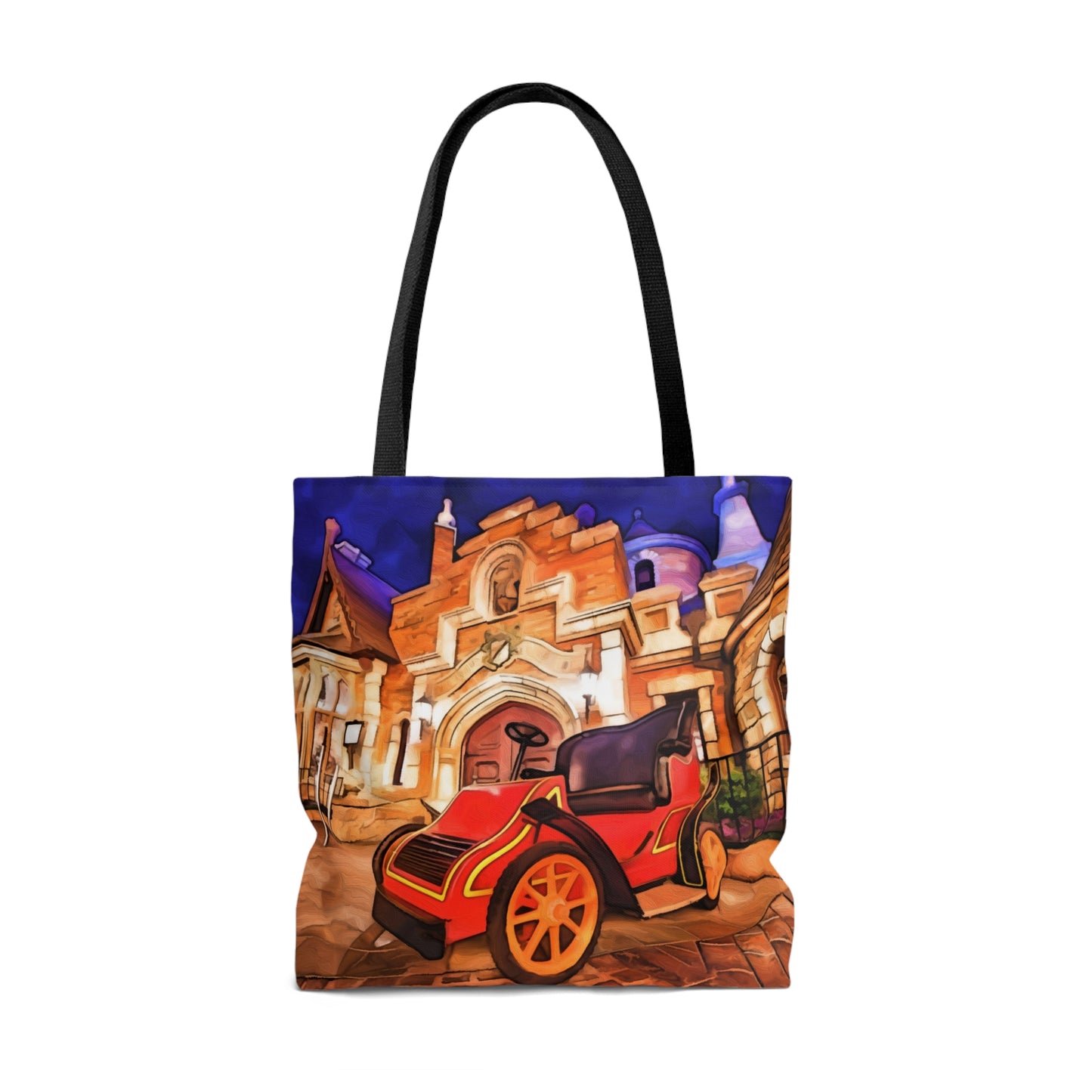 AOP Tote Bag Painting of Disneyland Mr. Toad Wild Ride