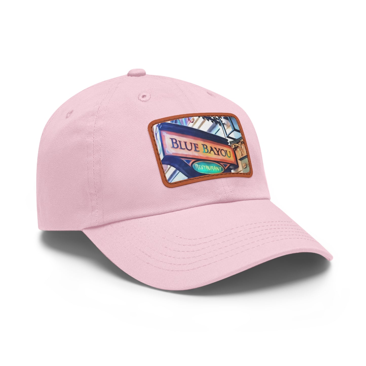 Dad Hat with Leather Patch (Rectangle) Painting of Disneyland Resort Blue Bayou
