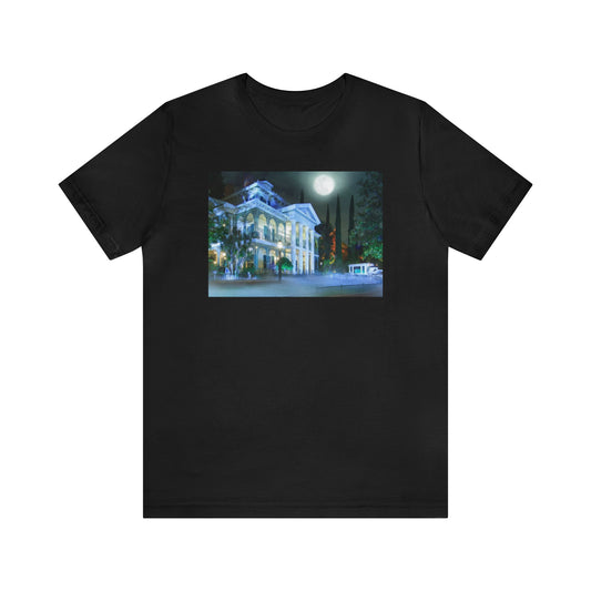 Unisex Jersey Short Sleeve Tee Painting of Disneyland the HAUNTED MANSION