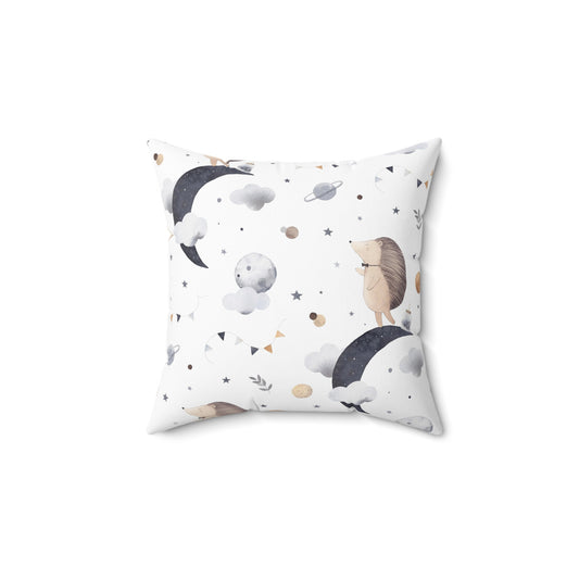 Spun Polyester Square Pillow Watercolor background with reaching for stars